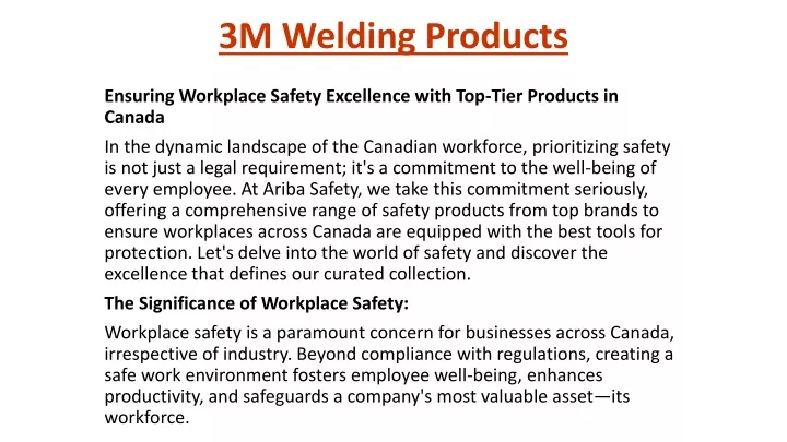 3m welding products