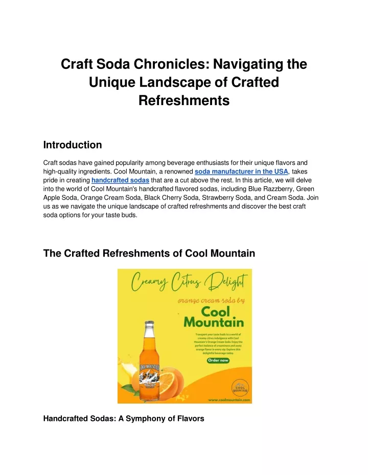 craft soda chronicles navigating the unique landscape of crafted refreshments