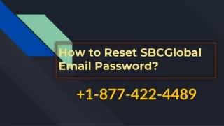 How do I Reset SBCGlobal Email Password?  1-877-422-4489