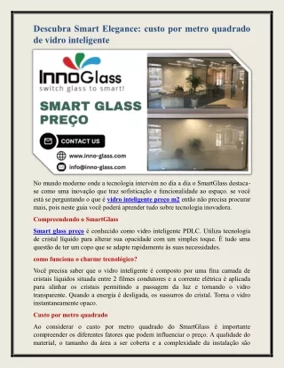 Smart glass preço