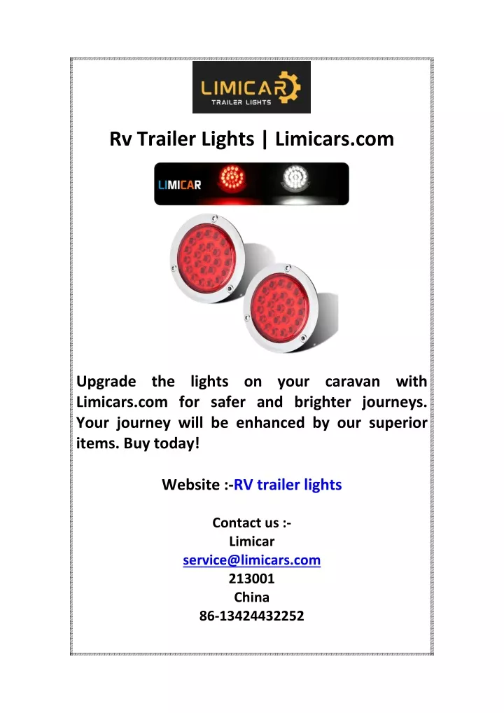 rv trailer lights limicars com