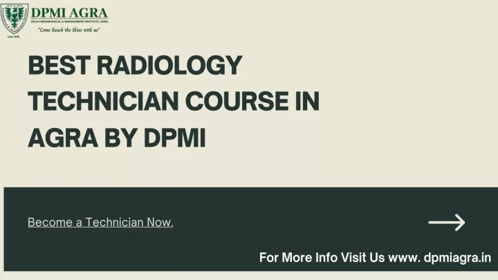 best radiology technician course in agra by dpmi