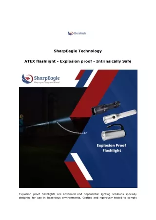 ATEX flashlight - Explosion proof - Intrinsically Safe