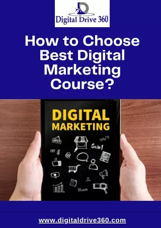 How to Choose the Best Digital Marketing Course