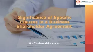 Significance of Specific Clauses in a Business Shareholder Agreement