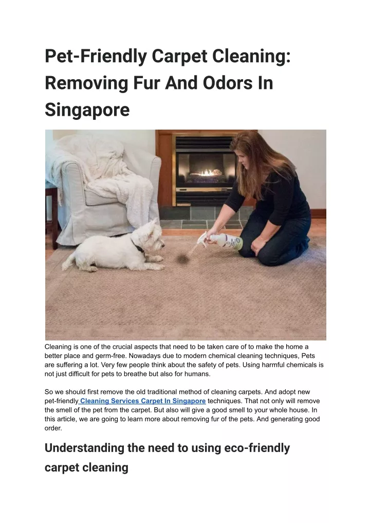 pet friendly carpet cleaning removing