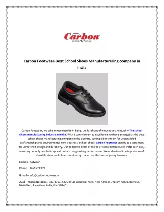 Carbon Footwear-Best School Shoes Manufacturering company in india1