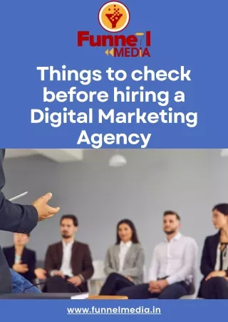 Things to check before hiring a Digital Marketing Agency
