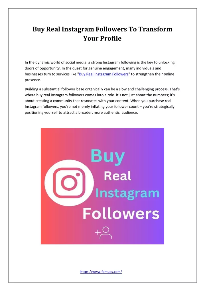 buy real instagram followers to transform your