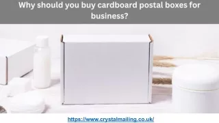 Why should you buy cardboard postal boxes for business?