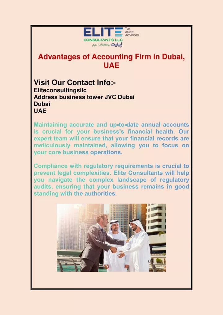 advantages of accounting firm in dubai uae