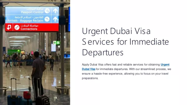 urgent dubai visa services for immediate