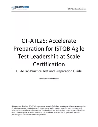 CT-ATLaS: Accelerate Preparation for ISTQB Agile Test Leadership at Scale Exam