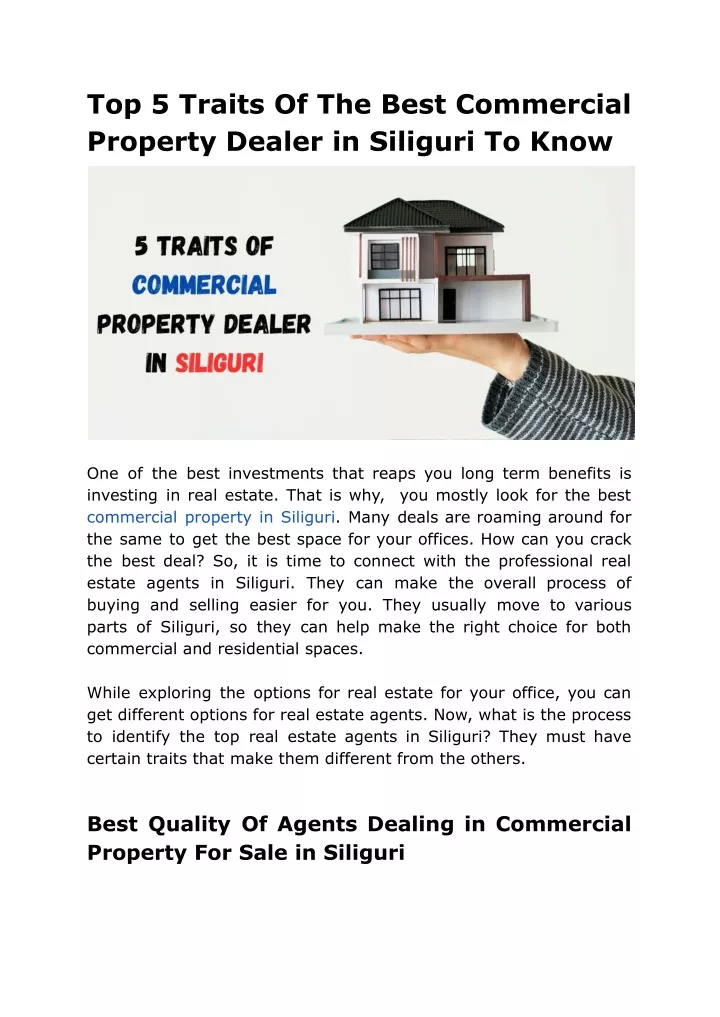 top 5 traits of the best commercial property