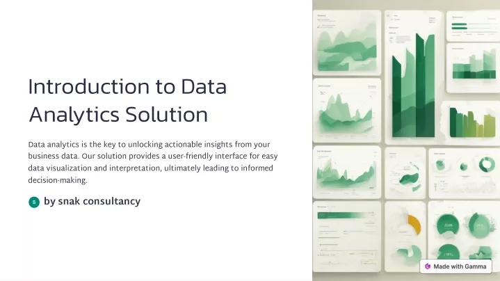 introduction to data analytics solution