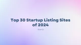The Future of Start ups