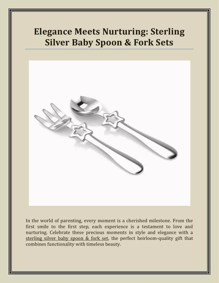 elegance meets nurturing sterling silver baby