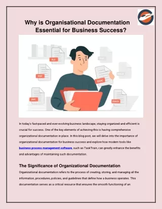 why is organisational documentation essential