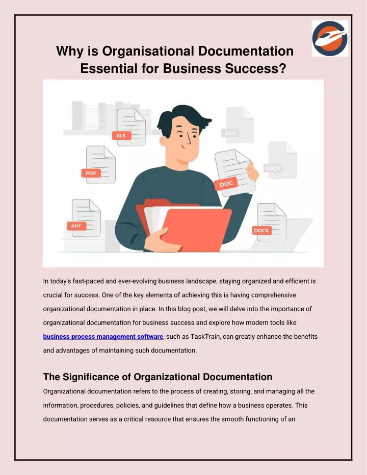 why is organisational documentation essential