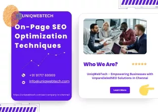 On-Page SEO Optimization Techniques