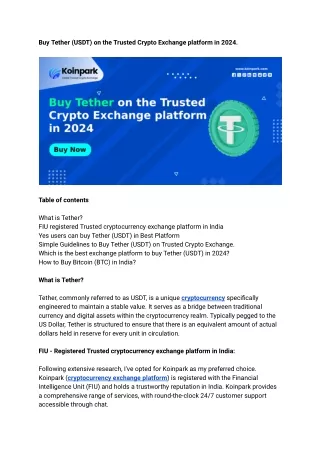 buy tether usdt on the trusted crypto exchange