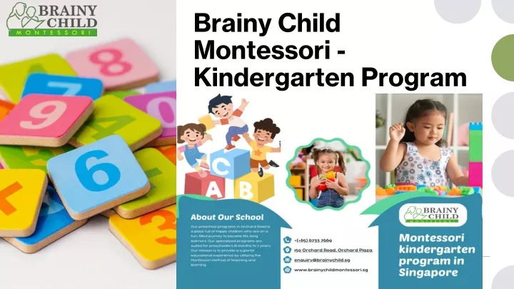 brainy child montessori kindergarten program