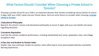 what factors should i consider when choosing