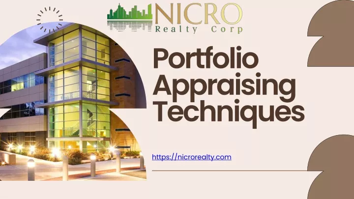 portfolio appraising techniques