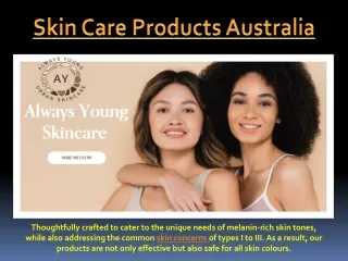 Skin Care Products Australia PPT