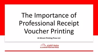 The Importance of Professional Receipt Voucher Printing