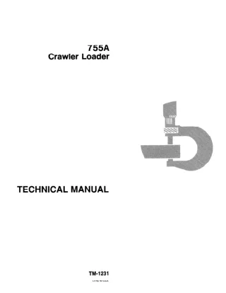 JOHN DEERE 755A Crawler Loader Service Repair Manual