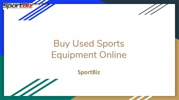 buy used sports equipment online