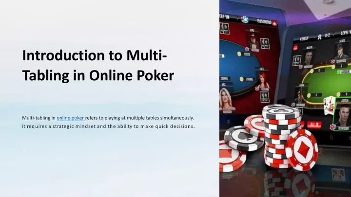 introduction to multi tabling in online poker