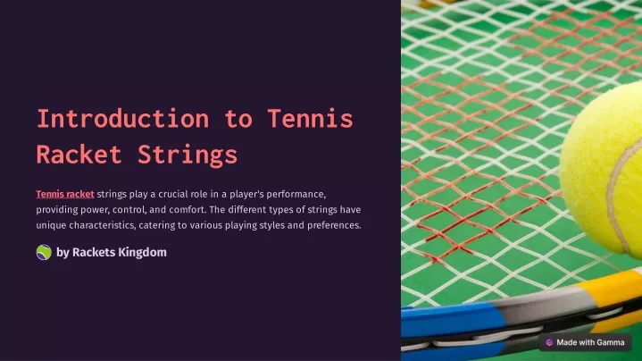 introduction to tennis racket strings