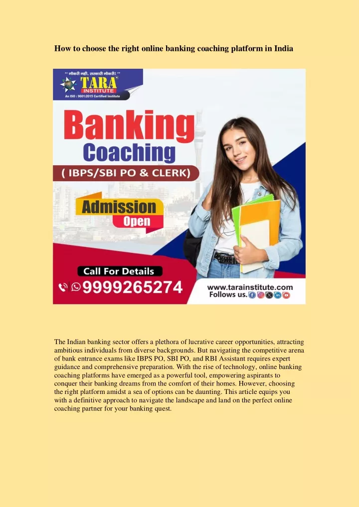 how to choose the right online banking coaching