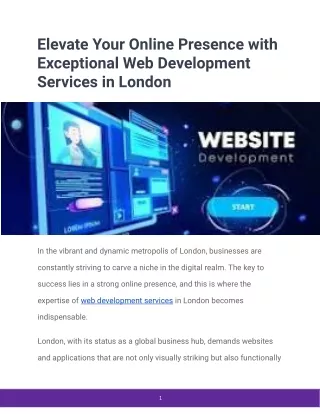 elevate your online presence with exceptional