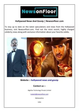 Hollywood News And Gossip  Newsonfloor.com