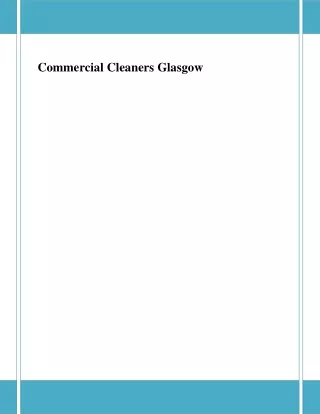 Commercial Cleaners Glasgow
