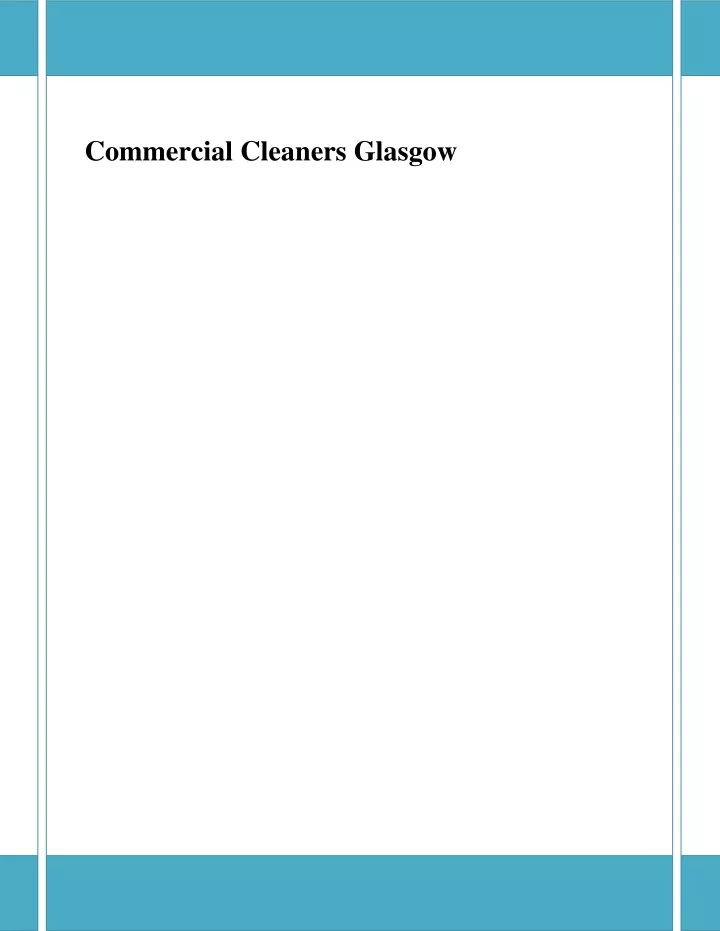 commercial cleaners glasgow
