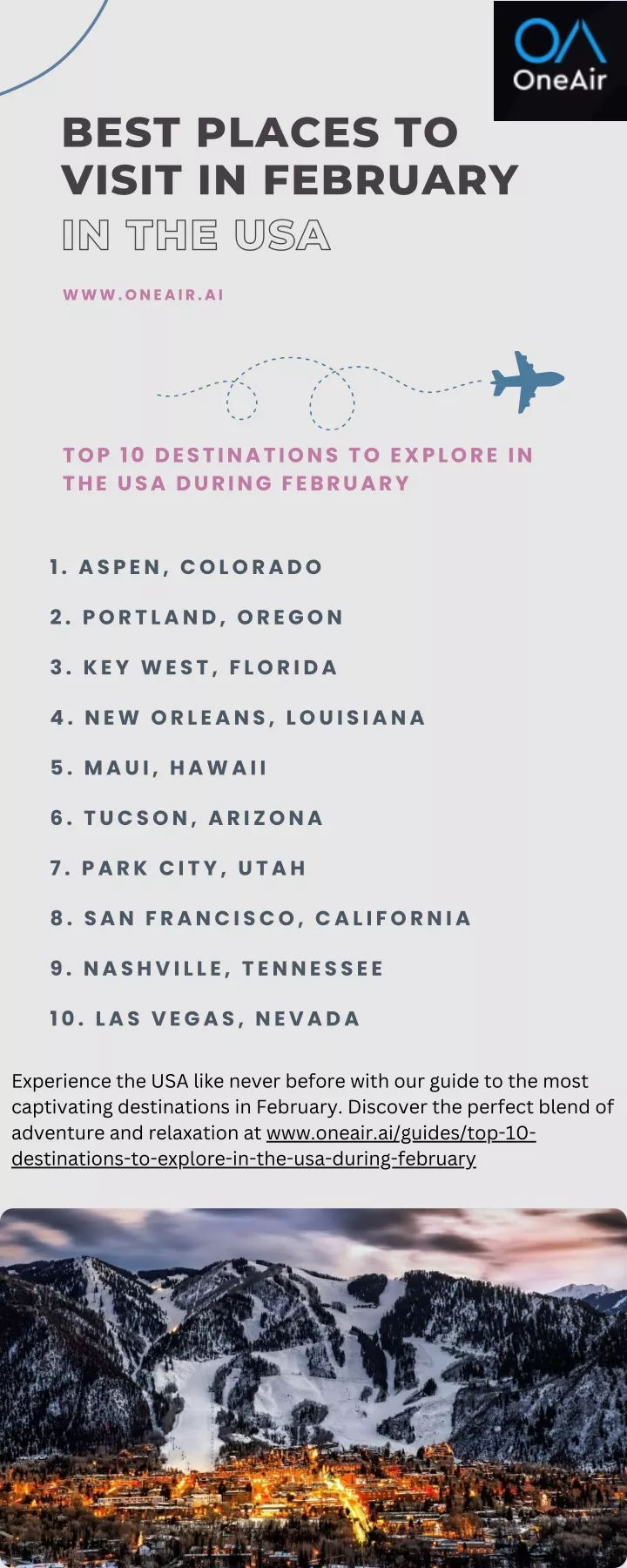 best places to visit in february in the usa