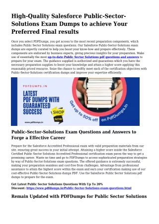 Public-Sector-Solutions Exam Dumps Suggested Study For Passing Public Sector Solutions Exam