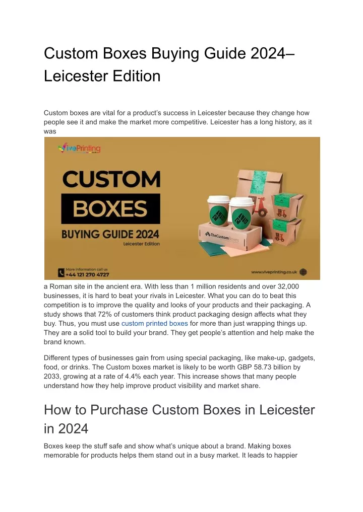 custom boxes buying guide 2024 leicester edition