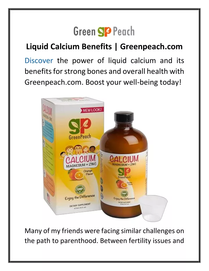 liquid calcium benefits greenpeach com