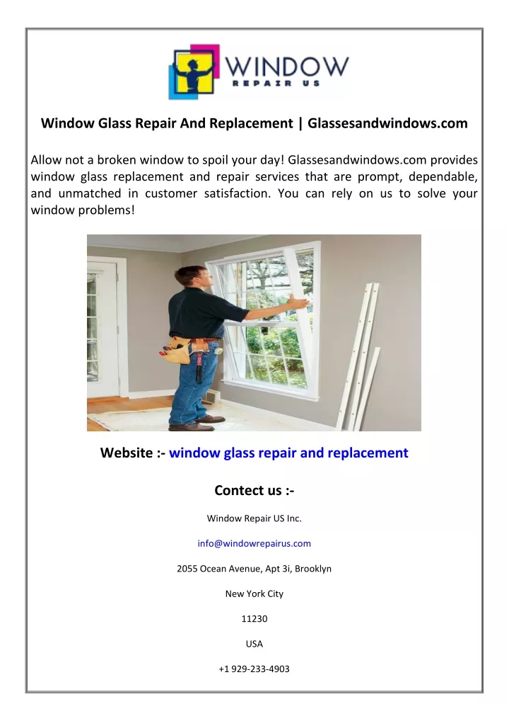 window glass repair and replacement