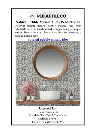 natural pebble mosaic tiles pebbletile