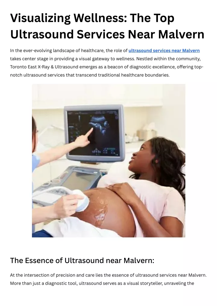 visualizing wellness the top ultrasound services
