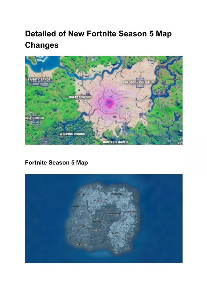 detailed of new fortnite season 5 map changes