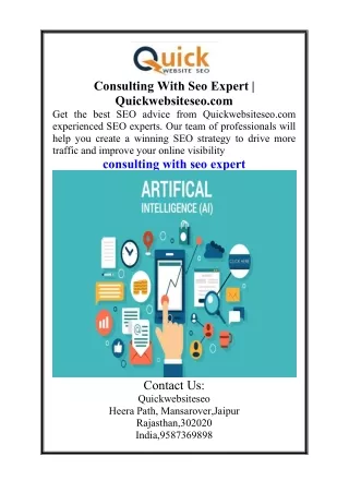 consulting with seo expert quickwebsiteseo