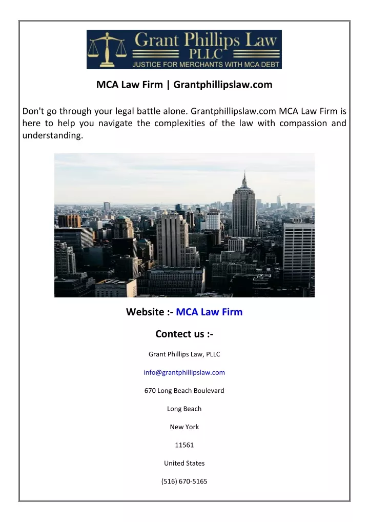 mca law firm grantphillipslaw com