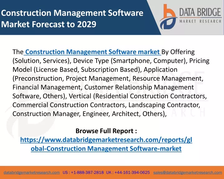 construction management software market forecast